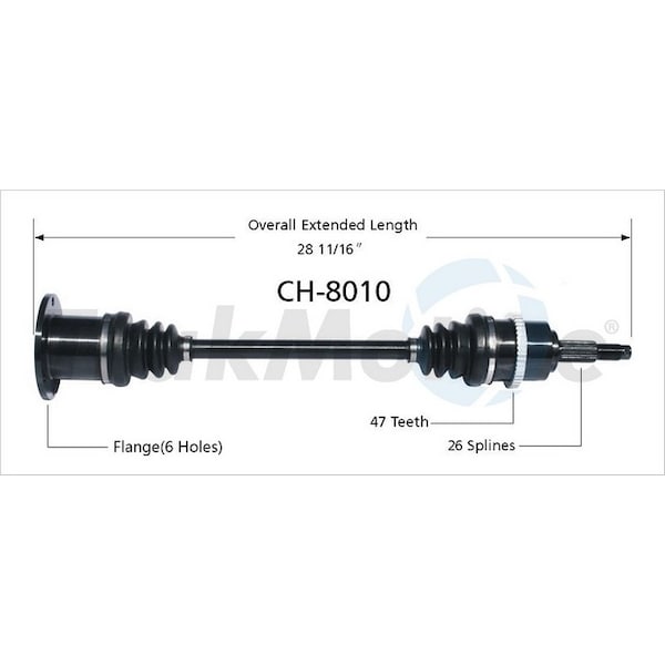 Surtrack Axle Cv Axle Shaft, Ch-8010 CH-8010 - main